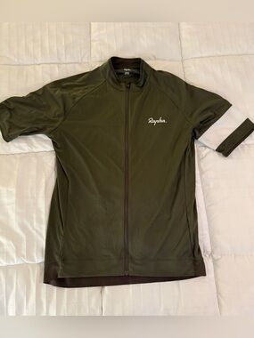 Men’s Large Rapha Core Green Short-Sleeve Cycling Jersey like new condition!